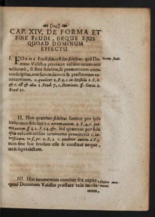 Cap. XIV. De Forma Et Fine Feudi ...