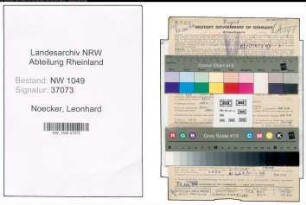 Entnazifizierung Leonhard Noecker , geb. 13.05.1900 (Drogist)