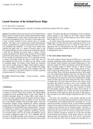 Crustal structure of the Iceland-Faeroe Ridge