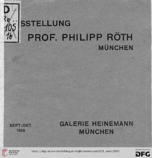 Ausstellung Prof. Philipp Röth, München