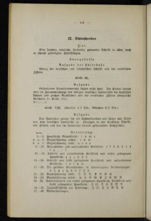 IX. Schönschreiben.