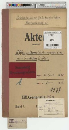 Okkupationsleistungen im neubesetzten Gebiet