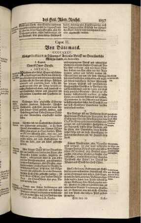 Caput II. Von Dänemarck.