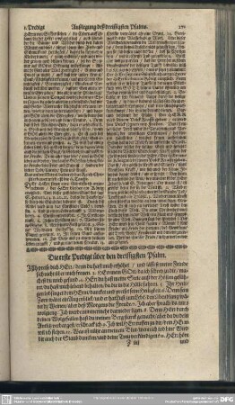 Die Predigten über den dreissigsten Psalm