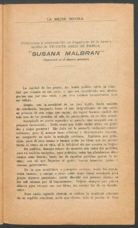 "Susana Malbran" : (Aparecerá en el número próximo)