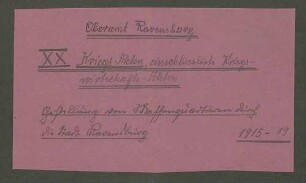 Gestellung von Massenquartieren durch die Stadt Ravensburg
