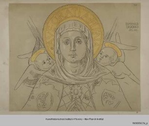 Oberkörper einer Maria aus einer Himmelfahrt (angeblich nach einer Vorlage von Domenico di Bartolo Ghezzi)