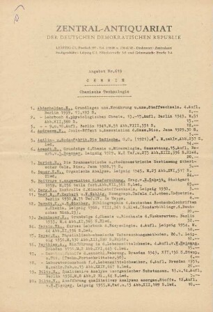 Nr. 619: Chemie