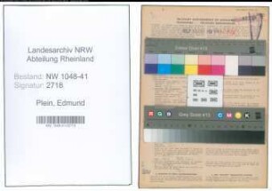 Entnazifizierung Edmund Plein , geb. 12.09.1917 (Polizist)