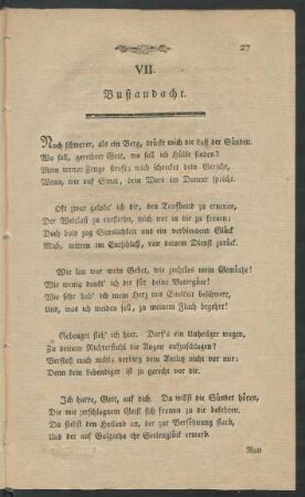VII. Bußandacht