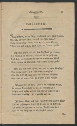 VII. Bußandacht