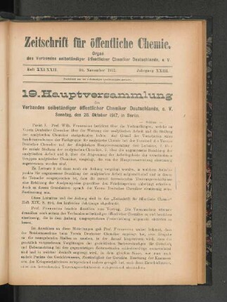 Heft XXI/XXII, Jahrgang XXIII