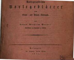 Kalligraphische Vorlegeblätter