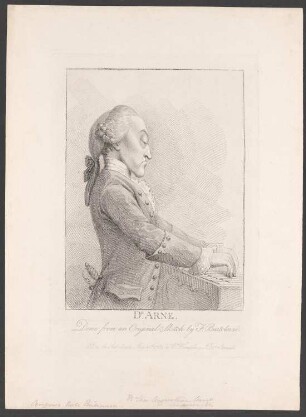 Porträt Thomas Augustine Arne (1710-1778)