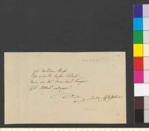 Brief von Egloffstein, Julie Gräfin von und zu an Goethe, Johann Wolfgang von