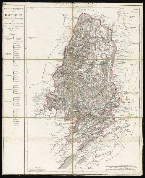 Atlas National de France en départements