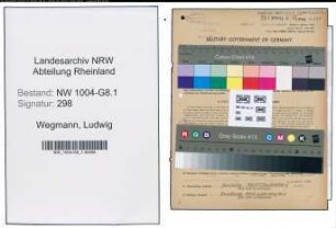 Entnazifizierung Ludwig Wegmann , geb. 30.08.1902 (Ingenieur)