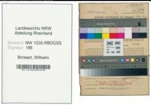 Entnazifizierung Wilhelm Brinkert , geb. 01.12.1910 (Abteilungsleiter)
