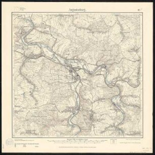 Meßtischblatt 97 : Augustusburg, 1921 : Augustusburg. - Aufgen. 1912, hrsg. 1915, einz. Nachtr. 1921. - 1:25000. - Leipzig, 1921. - 1 Kt.