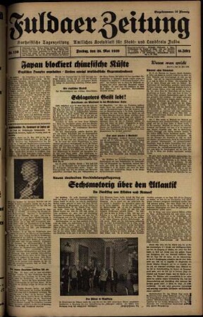 Ausgabe vom Freitag, den 26. Mai 1939.
