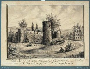 Die Ruine der Wasserburg in Ruppendorf bei Dippoldiswalde