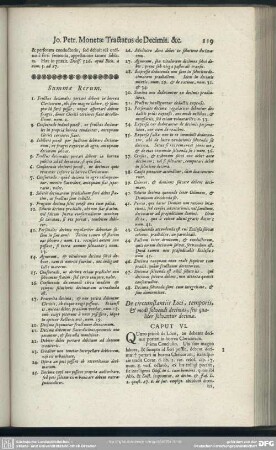 [Caput VI. De circumstantiis Loci, temporis, & modi solvendi decimas, seu qualiter solvantur decimae]