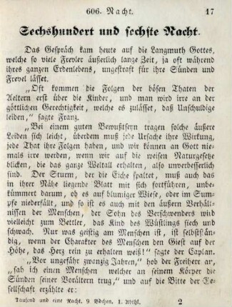 Sechshundert und sechste Nacht