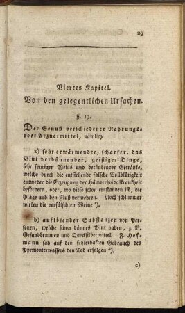 Viertes Kapitel. Von den gelegentlichen Ursachen.