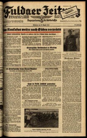 Ausgabe vom Mittwoch, den 19. August 1942.