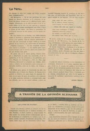 A través de la opinión alemana