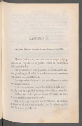 Capítulo LI. - De cómo Martin cumplió lo que habia prometido.