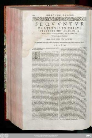 Sequntur Orationes In Tribus Celeberrimis Academiis Diversis Temporibus, De Materiis Theologicis habitae.
