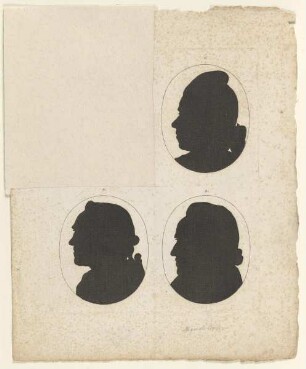 Bildnisse des Friedrich Arnold Klockenbring, des Johann Andreae und des Moses Mendelssohn