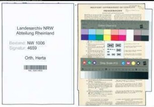 Entnazifizierung Herta Orth , geb. 19.04.1888 ()