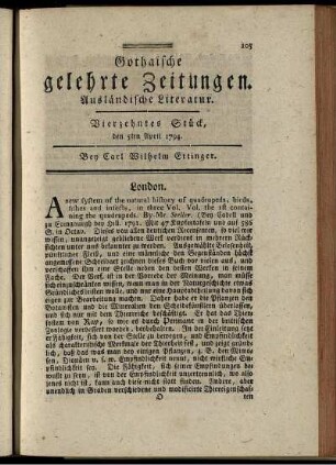 Vierzehntes Stück, den 5ten April 1794.