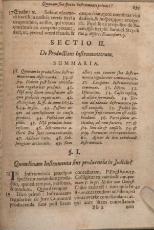 Sectio II. De Productione Instrumentorum.