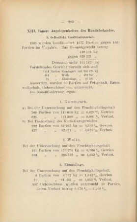 XIII. Innere Angelegenheiten des Handelsstandes.