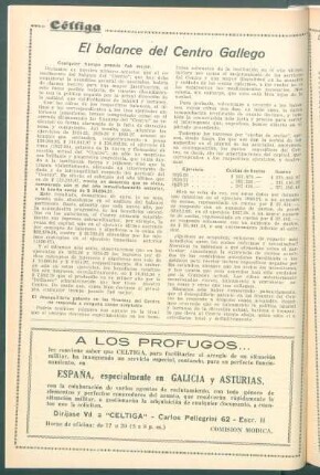 El balance del Centro Gallego