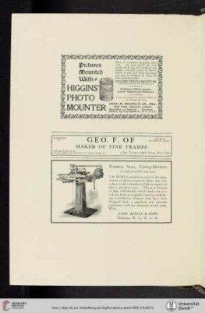Chas. [Charles] M. [Michael] Higgins & Co. [Higgins’ Photo Mounter]