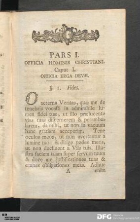 Pars I. Officia Hominis Christiani.