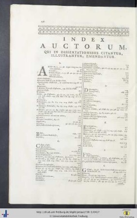 Index auctorum.
