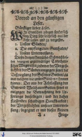 Vorred an den günstigen Leser.