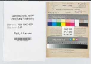 Entnazifizierung Johannes Von Der Rydt, geb. 03.02.1898 (Kriminalsekretaer)