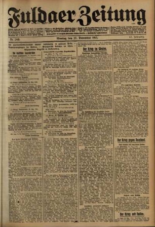 Ausgabe vom Montag, den 27. Dezember 1915.