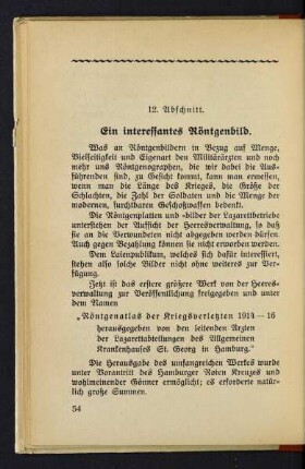 54, 12. Ein interessantes Röntgenbild