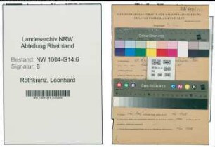 Entnazifizierung Leonhard Rothkranz , geb. 29.05.1910 (Prokurist)