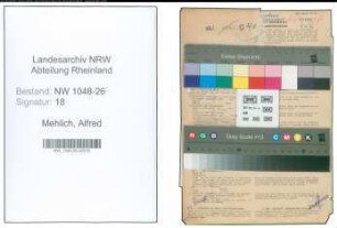 Entnazifizierung Alfred Mehlich , geb. 09.10.1895 (Kaufmann)