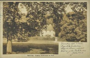 Weimar, Goethes Gartenhaus im Park.