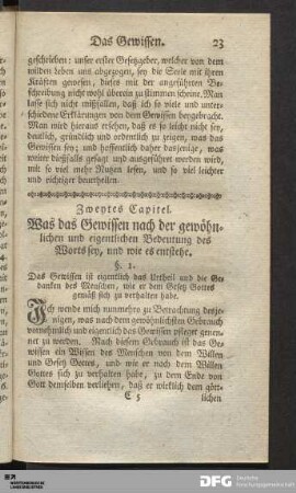 Zweytes Capitel