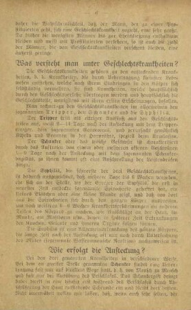 Was versteht man unter Geschlechtskrankheiten?